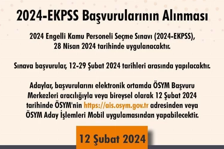 2024 EKPSS Başvuruları Başladı