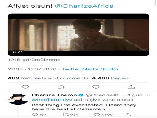 Charlize Theron'a "baklava daveti"
