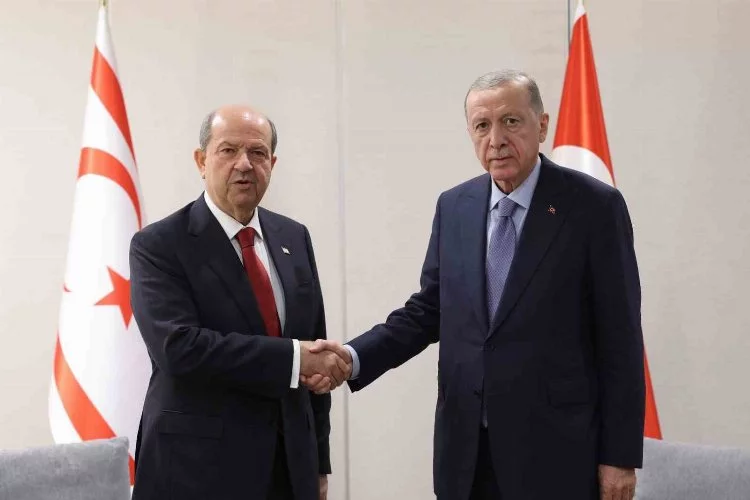 Cumhurbaşkanı Erdoğan ve KKTC Cumhurbaşkanı Tatar ile görüştü