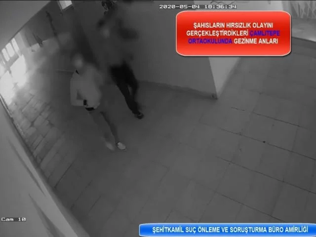 Hırsızlar güvenlik kamerasına yakalandı