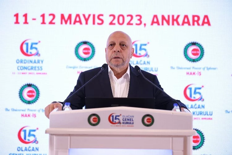 Mahmut Arslan, yeniden HAK-İŞ Genel Başkanlığı’na seçildi