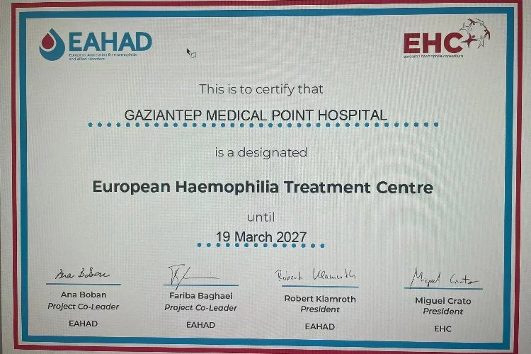 Medical Point Hastanesi'nde Hemofili Tedavisinde Yeni Bir Adım