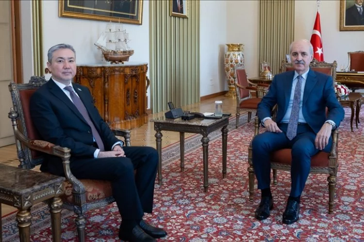 TBMM Başkanı Kurtulmuş, Kazakistan'ın Ankara Büyükelçisi Kabul Etti